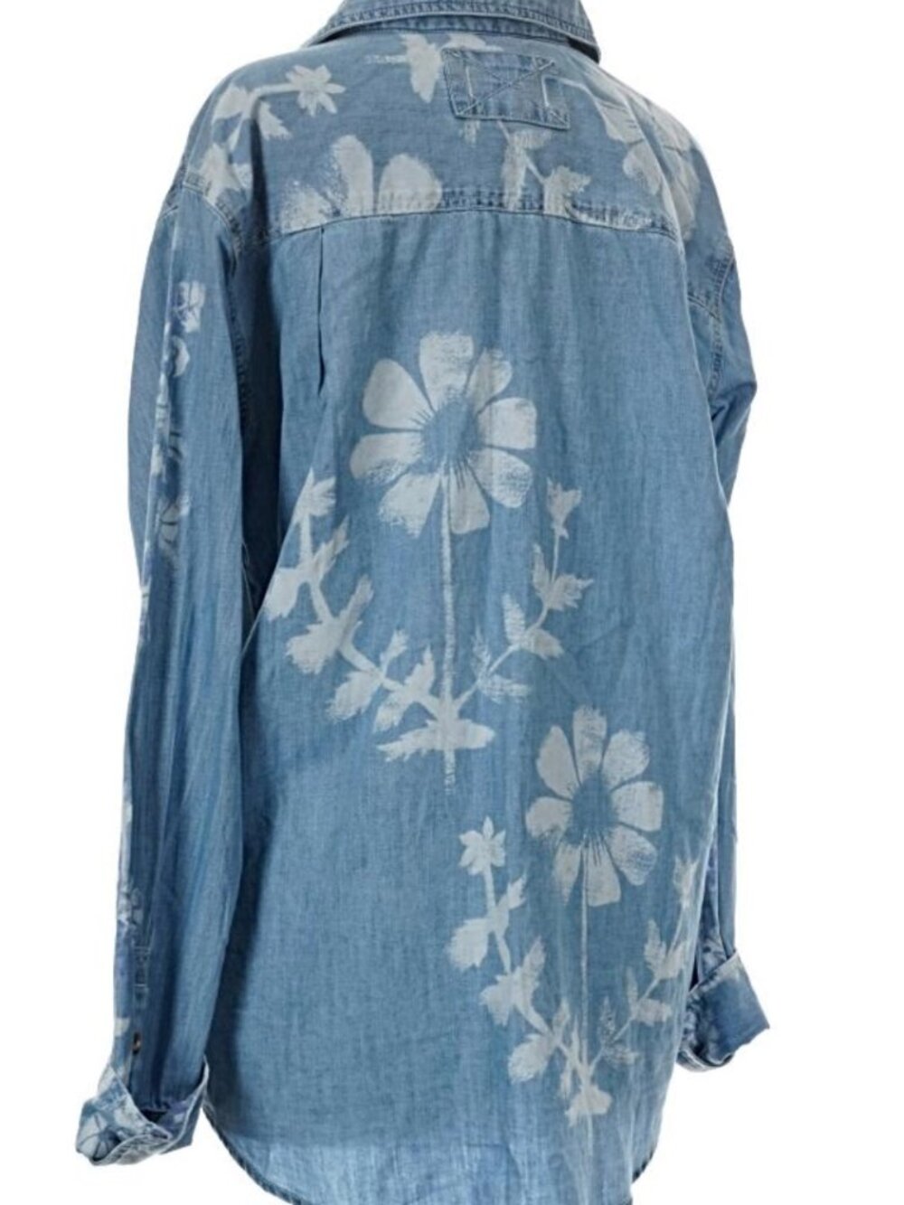 NWT Free People We The Free Airbrushed Blossom Shirt Coastal Cowgirl Sz M $198 - Picture 8 of 11